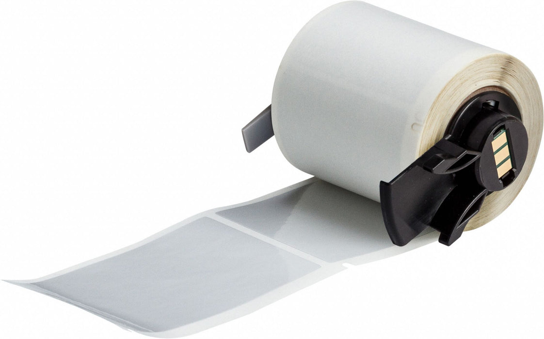 Pre-Cut Label Stock Roll Silver Gloss