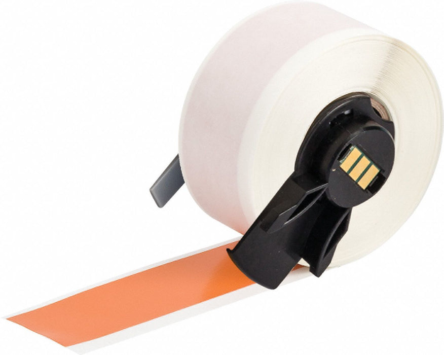 ContinuousLabelStock Orange Gloss 1inW