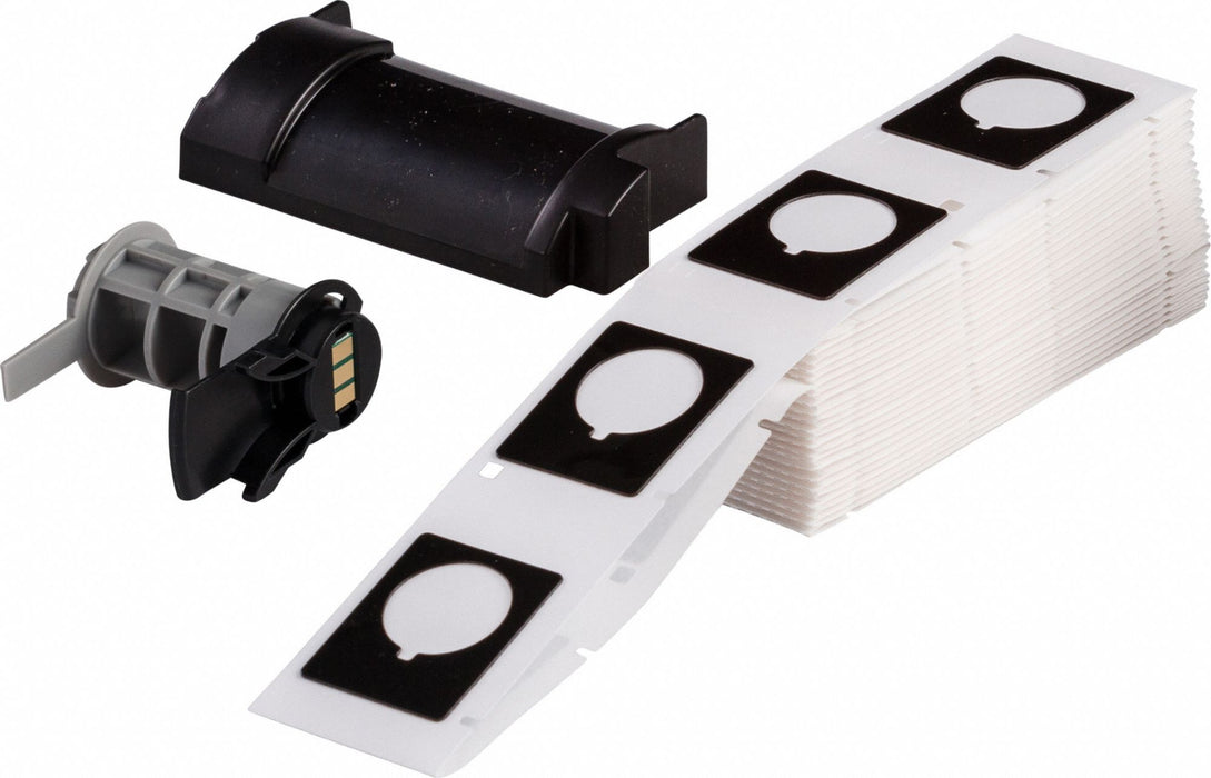 Pre-Cut Label Stock Roll Black Gloss
