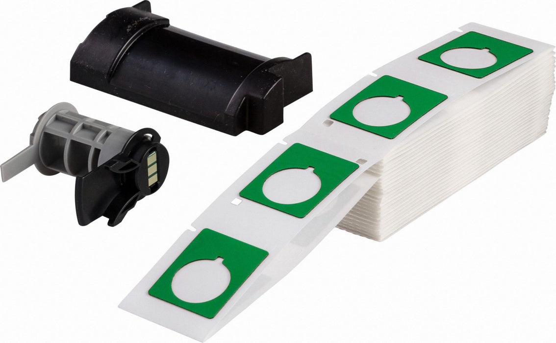 Label 1 13/64 in W Green