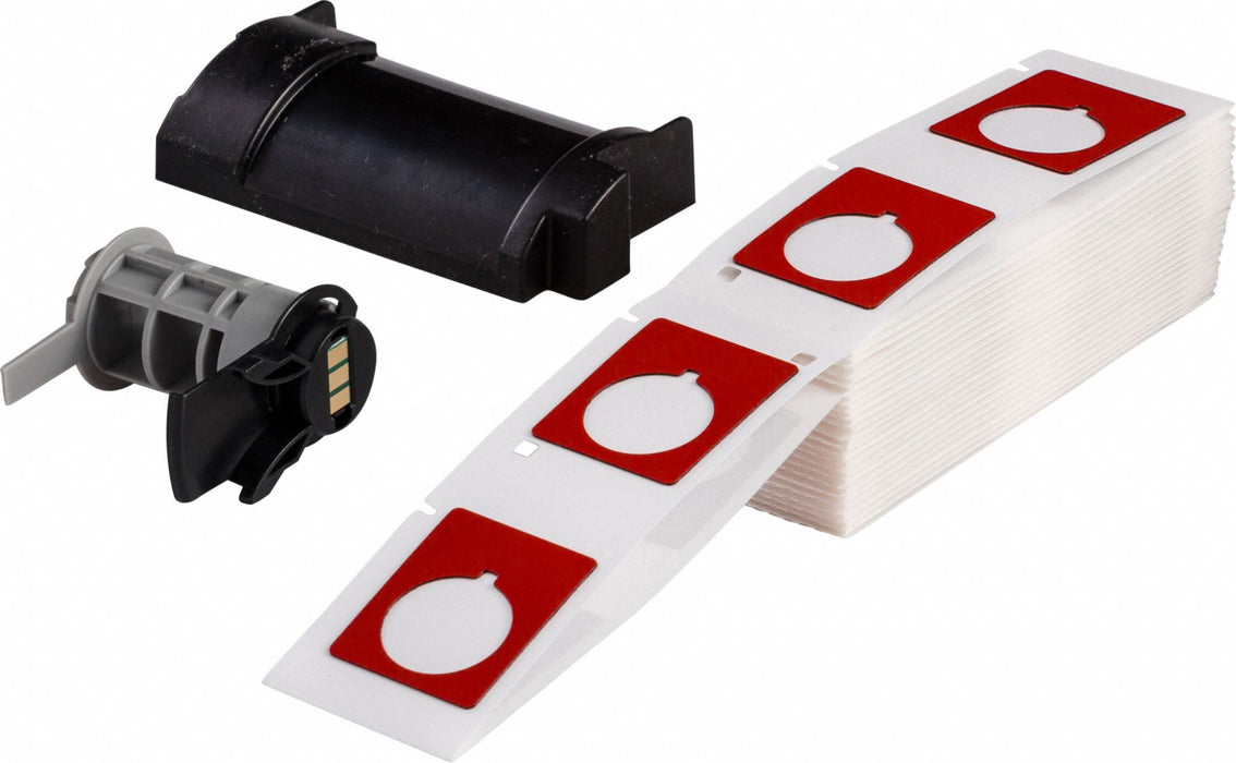 Pre-Cut Label Stock Roll Red Gloss