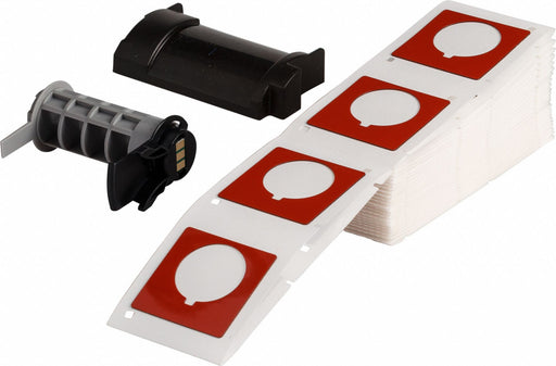 Label 1 51/64 in W Red