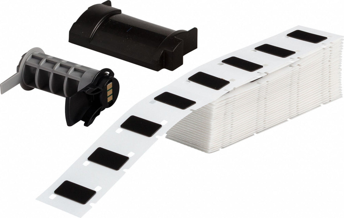 Pre-Cut Label Stock Roll Black Gloss