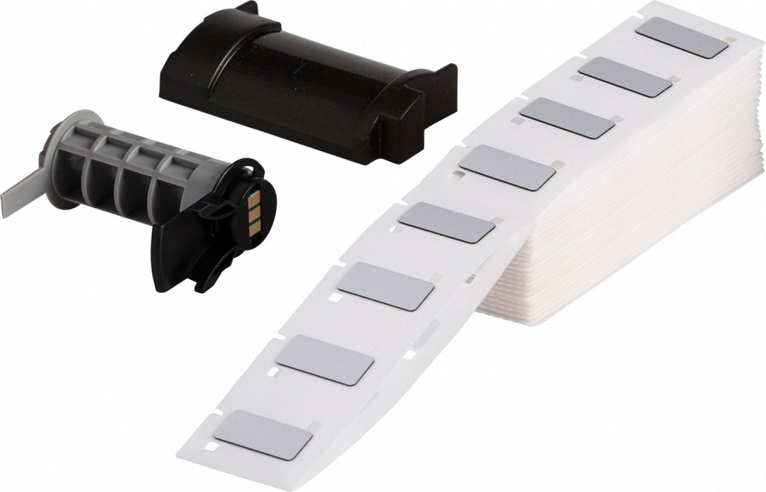 Pre-Cut Label Stock Roll Silver Gloss