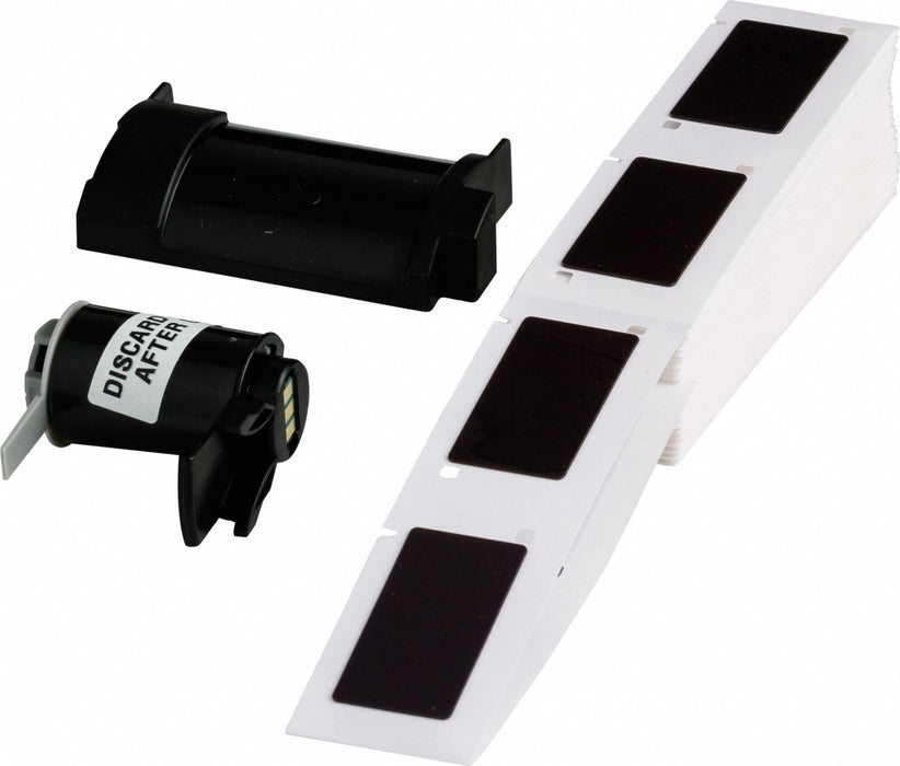 Pre-Cut Label Stock Roll Black Gloss