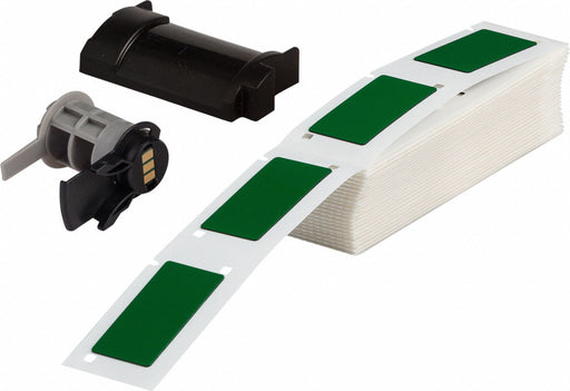 Pre-Cut Label Stock Roll Green Gloss