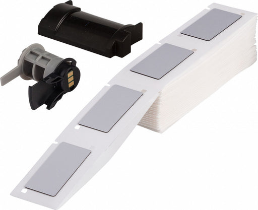 Pre-Cut Label Stock Roll Silver Gloss
