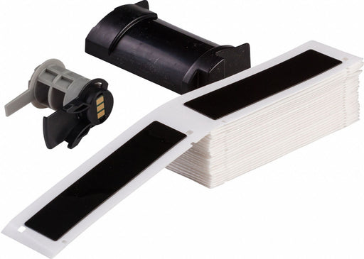 Pre-Cut Label Stock Roll Black Gloss
