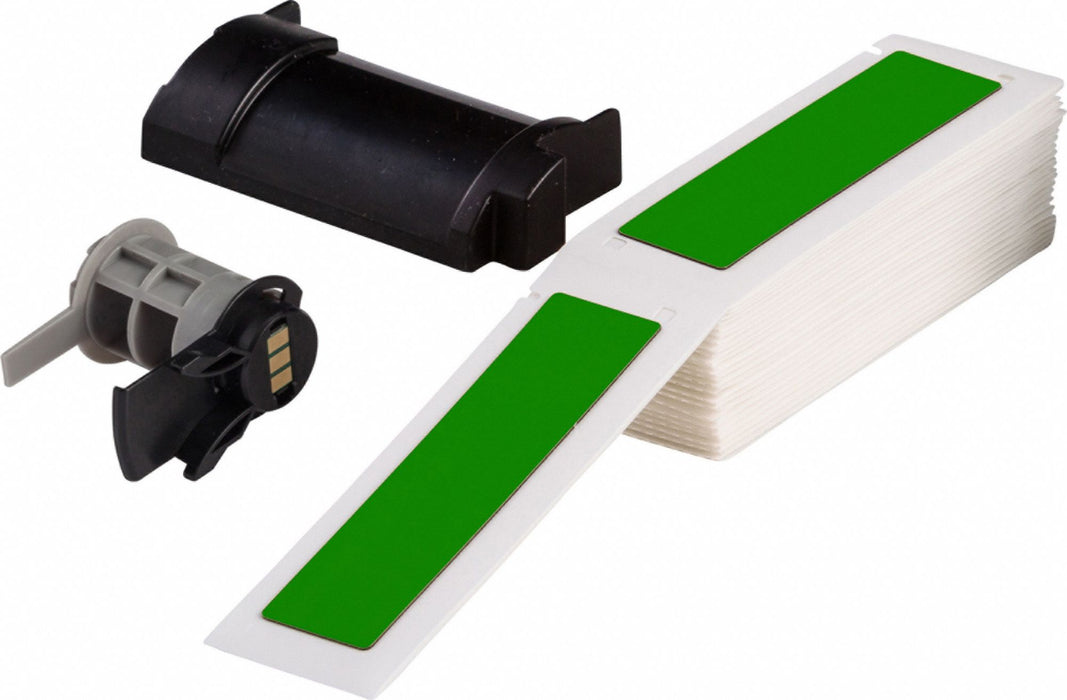 Pre-Cut Label Stock Roll Green Gloss