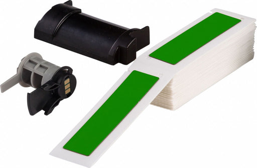 Pre-Cut Label Stock Roll Green Gloss