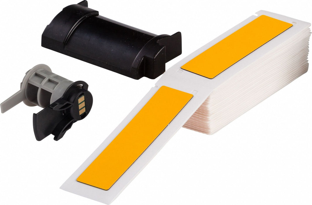 Pre-Cut Label Stock Roll Yellow Gloss