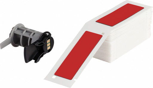 Pre-Cut Label Stock Roll Red Gloss