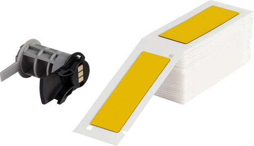 Pre-Cut Label Stock Roll Yellow Gloss