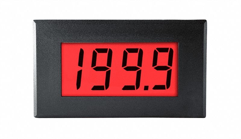Programmable LCD Voltmeter 3-1/2In.