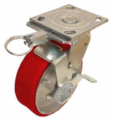 Plate Caster Swivel Polyurethane 7 1/2 H