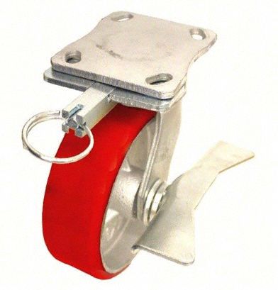 Plate Caster Swivel Polyurethane 9 1/2 H