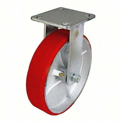 Plate Caster Rigid Polyurethane 6 1/2 H