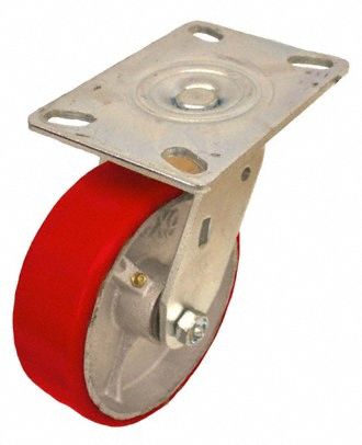 Plate Caster Swivel Polyurethane 7 1/2 H
