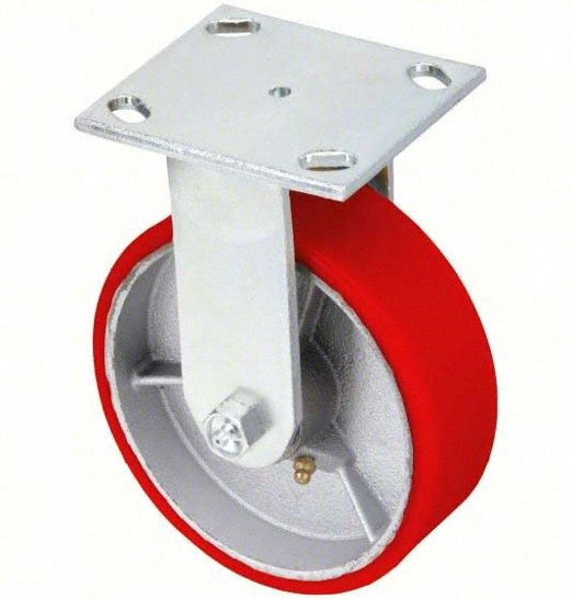 Plate Caster Rigid Polyurethane 7 1/2 H