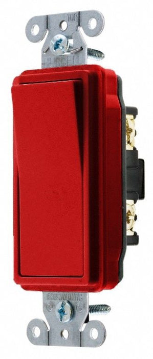 Wall Switch Red 20A Back Side SnglPole