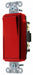 Wall Switch Red 20A Back Side SnglPole