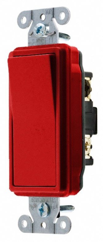 Wall Switch Red 20 A Back Side 3-Way