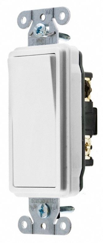 Wall Switch White 15 A Back Side 3-Way