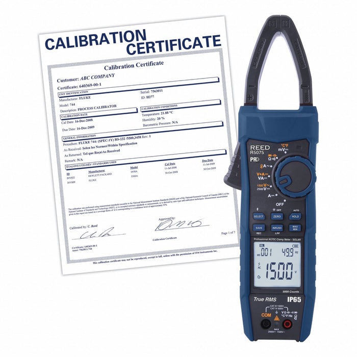 DigitalClampMeter TRMS 999.9A 1500VAC