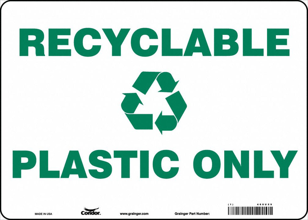 K0979 Safety Sign 10 in x 14 in Polyethylene