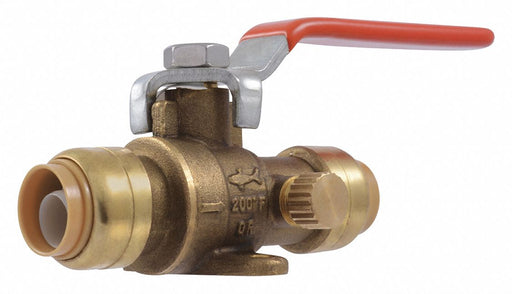 Manual 2-Way Ball Valve Push Brass