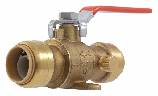 Manual 2-Way Ball Valve Push Brass