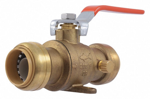 Manual 2-Way Ball Valve Push Brass