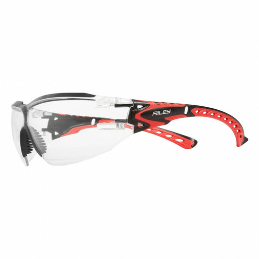 Safety Glasses Black/Red Clear