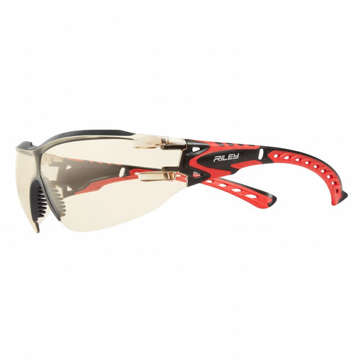 Safety Glasses Black/Red Half-Frame