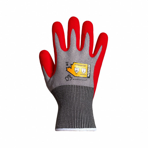 Work Gloves Nitrile L Red/Gray PR