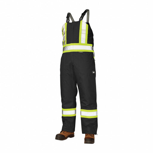 Hi-Vis Insulated Bib Overalls Black L