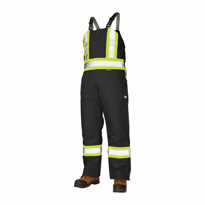 Hi-Vis Insulated Bib Overalls Black 2XL
