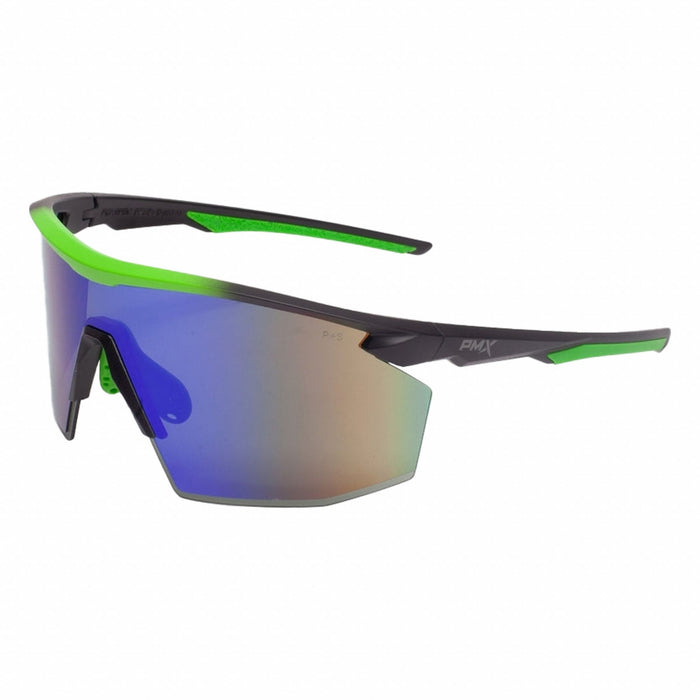 SafetyGlasses Grn H2XAntiFog Blk/Grn