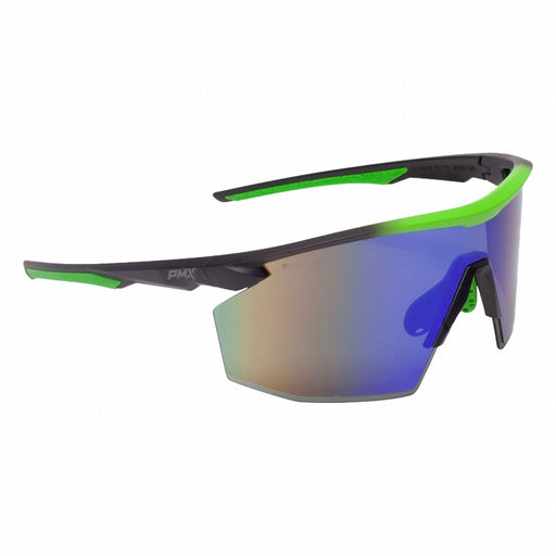 SafetyGlasses Grn H2XAntiFog Blk/Grn