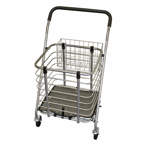 Shopping Cart Steel 75 lb Cap. Silver