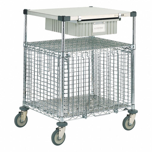 Wire Security Cart SS 39H 24W x 30L