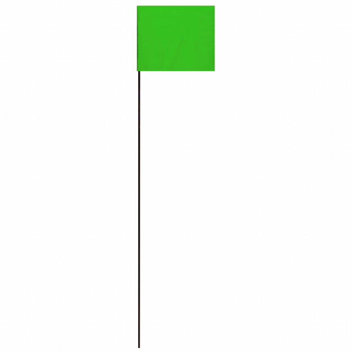 MarkingFlag Green Vinyl 21inH PK25