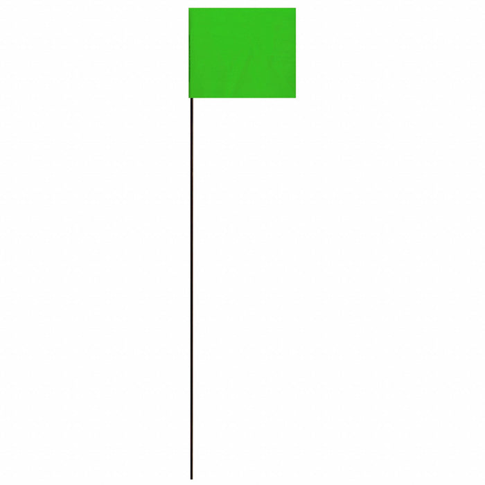 MarkingFlag Green Vinyl 21inH PK25