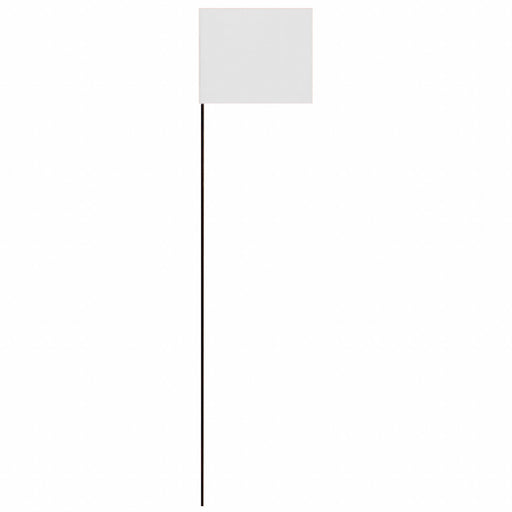 MarkingFlag White Vinyl 21inH PK25