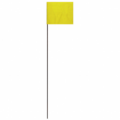 MarkingFlag Yellow Vinyl 21inH PK25