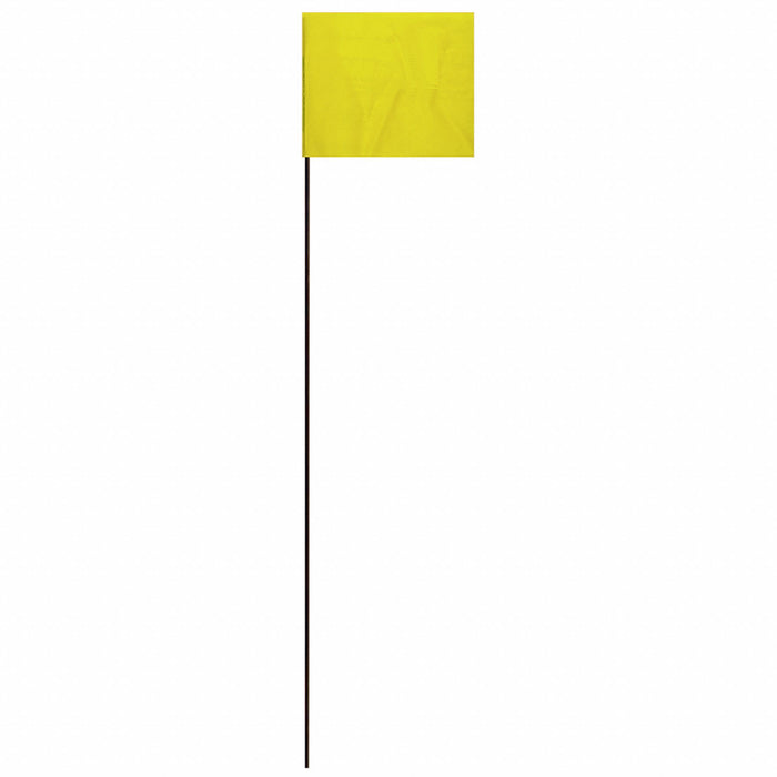 MarkingFlag Yellow Vinyl 21inH PK25