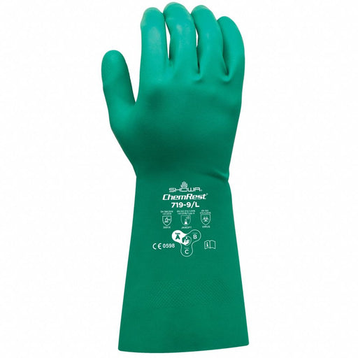 Chemical Resistant Gloves L Green PR