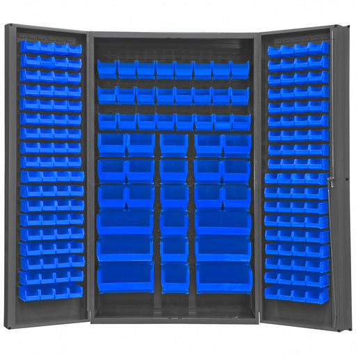 K4896 Bin Cabinet 84 x48 x24 Gray 192BlueBns