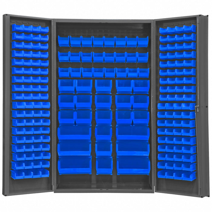 K4896 Bin Cabinet 84 x48 x24 Gray 192BlueBns