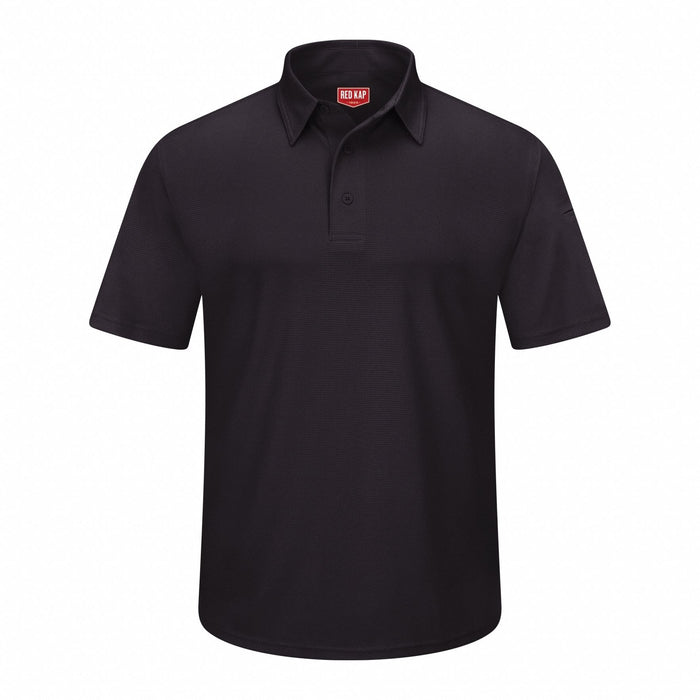 J2888 Short Sleeve Polo Sz 3XL Black Polyester